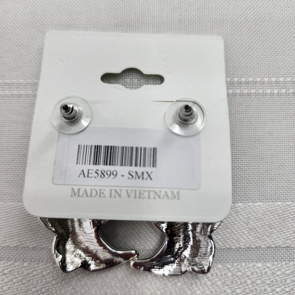 ICON Turquoise & Silver Western Cowboy Boot Earrings NWT - Picture 3 of 3